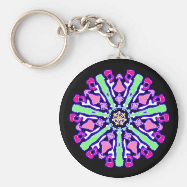 Colorful psychedelic key ring n°4 (Front)