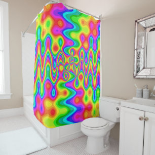 Colorful Psychedelic Shower Curtain