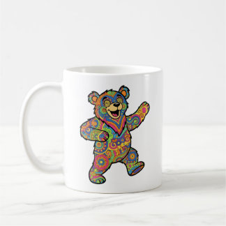 Colorful Psychedelic Teddy Bear Art Coffee Mug