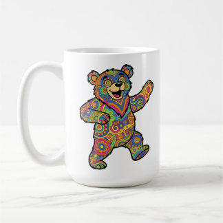 Colorful Psychedelic Teddy Bear Art Coffee Mug