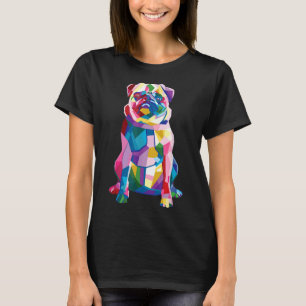 Colorful Pug For Women Girls Dog Mom Classic T-Shi T-Shirt