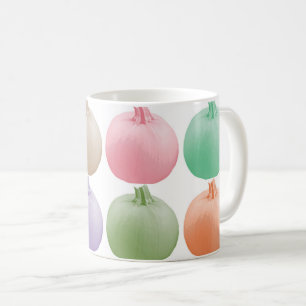 Colorful pumpkin pattern coffee mug