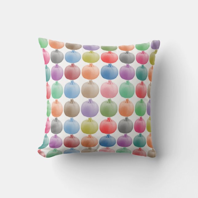 Colorful pumpkin pattern cushion (Front)