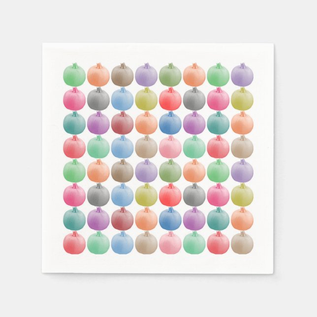 Colorful pumpkin pattern napkin (Front)