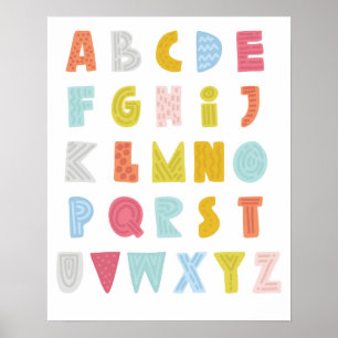 Colorful Quirky ABCs Poster