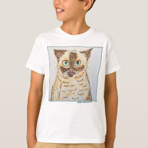 Colorful Quirky Cat Portrait T-Shirt