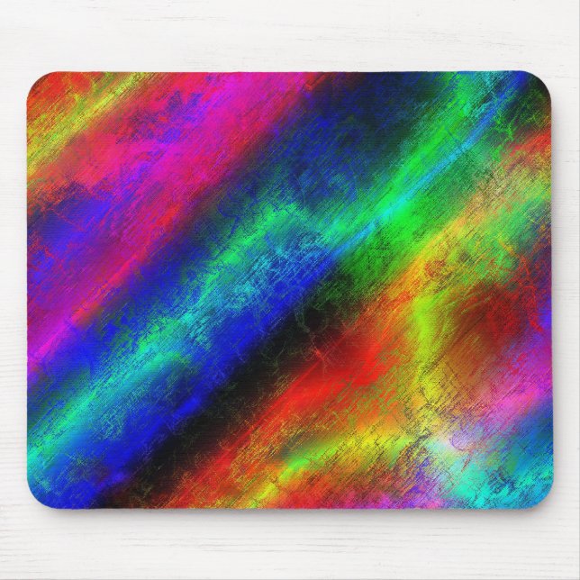 colorful rainbow abstract texture mouse mat (Front)