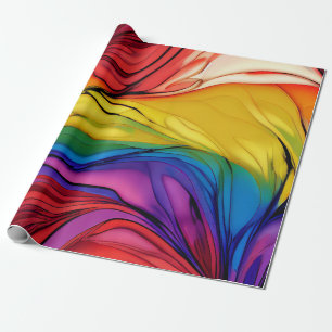 Colorful Rainbow Abstract Wrapping Paper