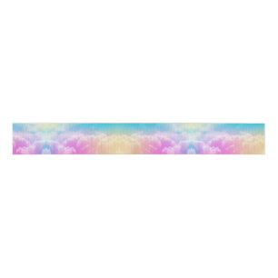 Colorful Rainbow Cloud Wedding Grosgrain Ribbon