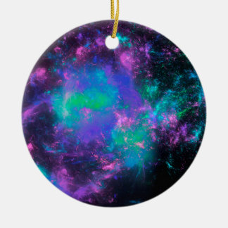 colorful rainbow fractals ceramic tree decoration