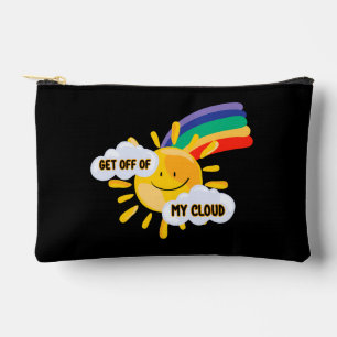 Colorful Rainbow Get Off of My Cloud Accessory Pouch