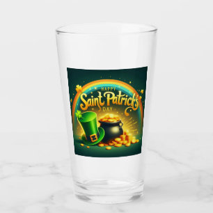 Colorful rainbow gold Saint Patrick's Day Glass