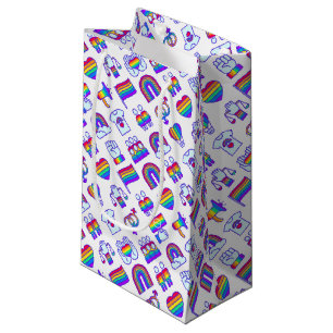 Colorful Rainbow Icon Patterns Small Gift Bag