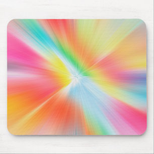 Colorful Rainbow Inspired Tiedye Themed Design Mouse Mat