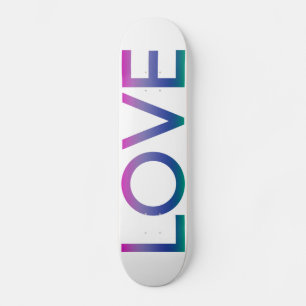 Colorful Rainbow Love Skateboard