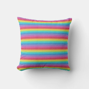 Colorful Rainbow Mermaid scales Cushion
