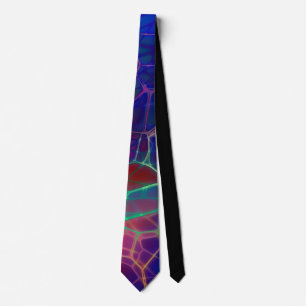 Colorful Rainbow Mosaic Abstract Tie