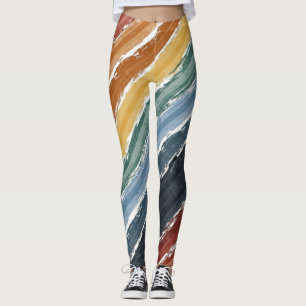 Colorful Rainbow painting vintage Leggings