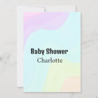 Colorful rainbow pastel boho retro baby shower nam