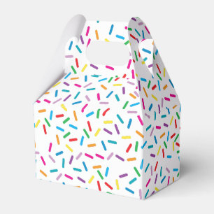 Colorful Rainbow Sprinkles Pattern Favour Box