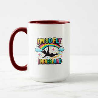 Colorful Rainbow Stars Fantasy Flying Boy Graphic  Mug