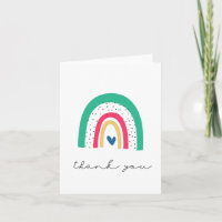 Colorful Rainbow Thank You Card