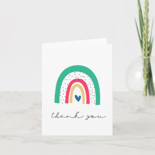 Colorful Rainbow Thank You Card