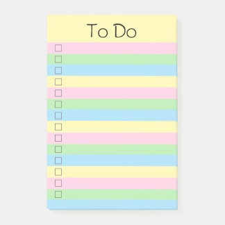 Colorful Rainbow To Do List Post-it Notes