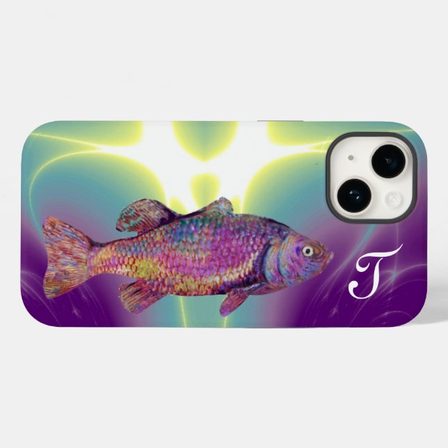 COLORFUL RAINBOW TROUT Monogram Case-Mate iPhone Case (Back (Horizontal))
