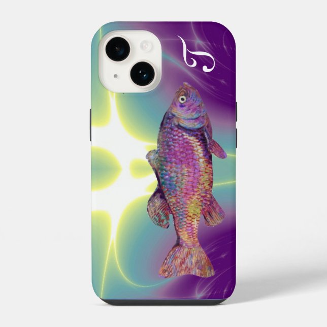 COLORFUL RAINBOW TROUT Monogram iPhone Case (Back)