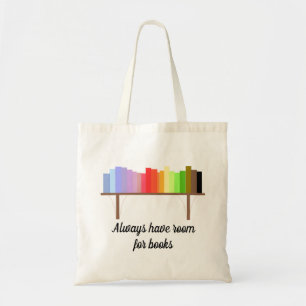 Colorful Reading Shelf Tote Bag