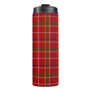 Colorful Red Tartan Plaid Thermal Tumbler