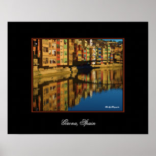 Colorful Reflections in Girona, Spain Poster
