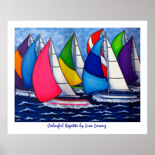 Colorful Regatta Poster