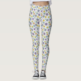 Colorful Retro Disco Pattern Leggings