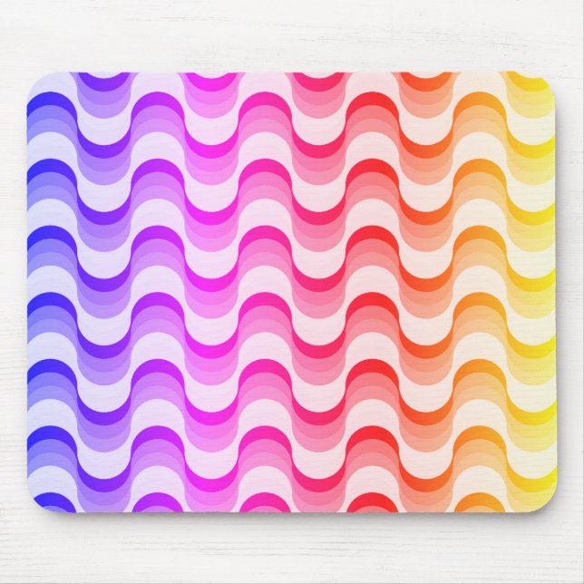 Colorful Retro Fifties Abstract Mouse Mat (Front)