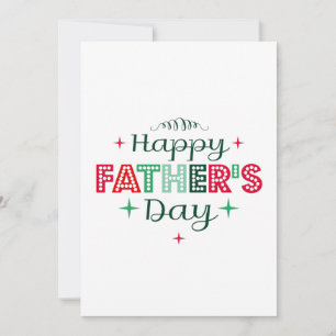 colorful retro happy father's day save the date