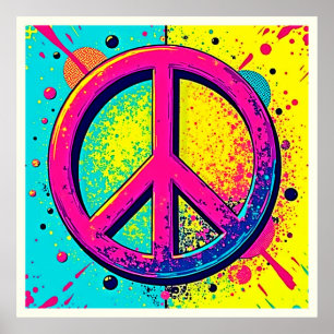Colorful Retro Peace Sign