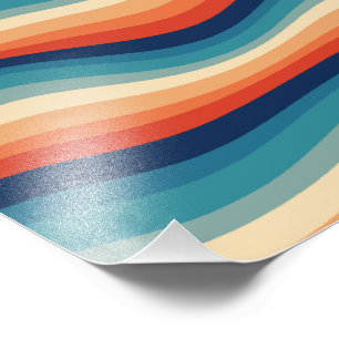 Colorful Retro Waves Vintage Photo Print