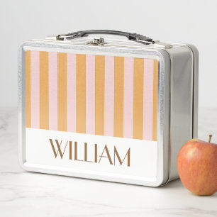 Colorful retro yellow Personalized gifts template Metal Lunch Box