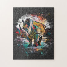 Colorful Rhinoceros! | Black Hard Difficult