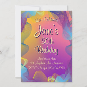 Colorful Ribbons Invitation