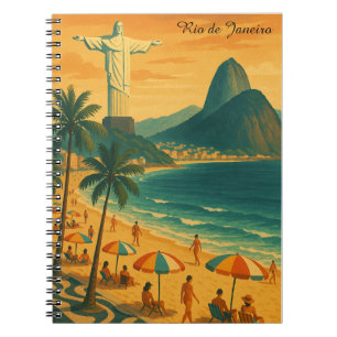 Colorful Rio de Janeiro Brazil Copacabana Beach Notebook