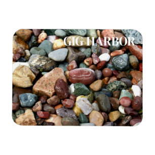 Colorful Rocks, Gig Harbor, Puget Sound Washington Magnet