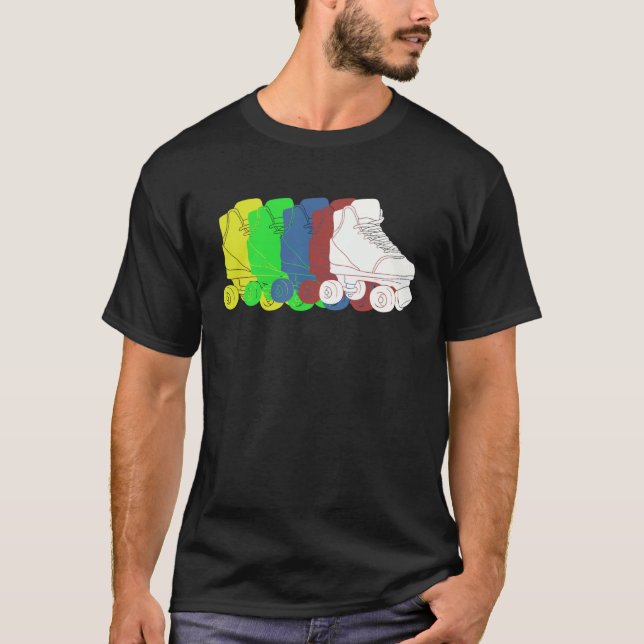 Colorful Roller Skates T-Shirt (Front)