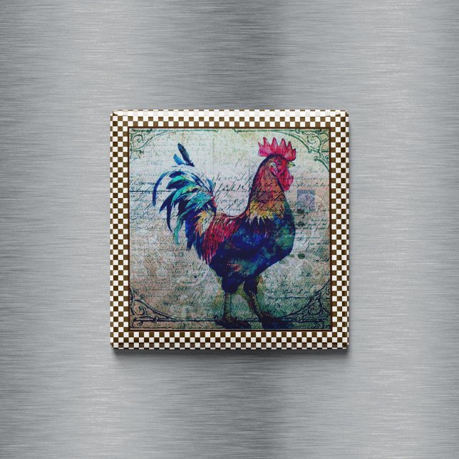 Colorful Rooster Country Ephemera Magnet (Creator Uploaded)