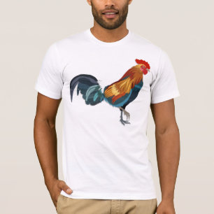 Colorful rooster in paper cut style. T-Shirt