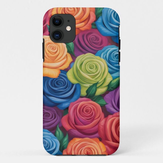 Colorful roses pattern Case-Mate iPhone case (Back)