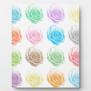 Colorful roses pattern plaque