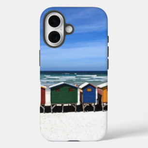 Colorful Row of Beach Huts iPhone 16 Case